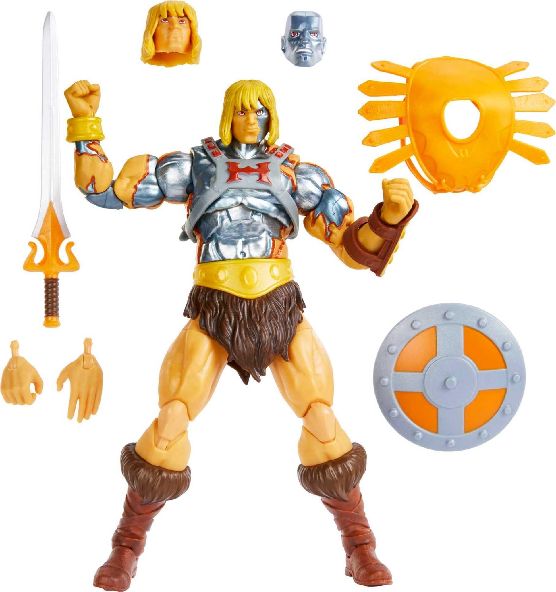 Masters of the Universe Masterverse Revelation Faker Action Figure with 30+ Articulated Joints & Swappable Heads & Hands Plus 3 Battle Accessories, 7-inch MOTU Collectible Gift