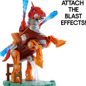 Masters of the Universe Origins Stridor Action Figure, 7 in Tall Robot Horse with Projectile Launcher, 3 Plasma Blasts, Helmet & Bridle with Cord, Collectible Gift for MOTU Fans Ages 6 Years & Older