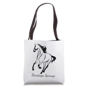 Saratoga Springs Upstate New York Horse Racing Tote Bag