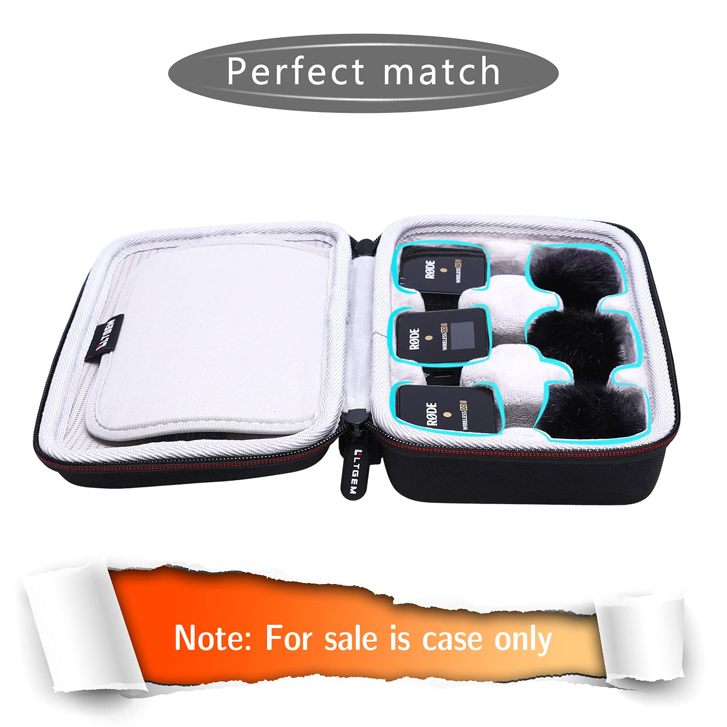 LTGEM Hard Case for Rode Wireless GO II 2 / ME/GO Dual Channel Wireless System with Built-in Microphones