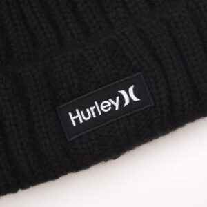 Hurley Mens Winter Hat Eagle Flats Cuffed Beanie, Size One Size, Black