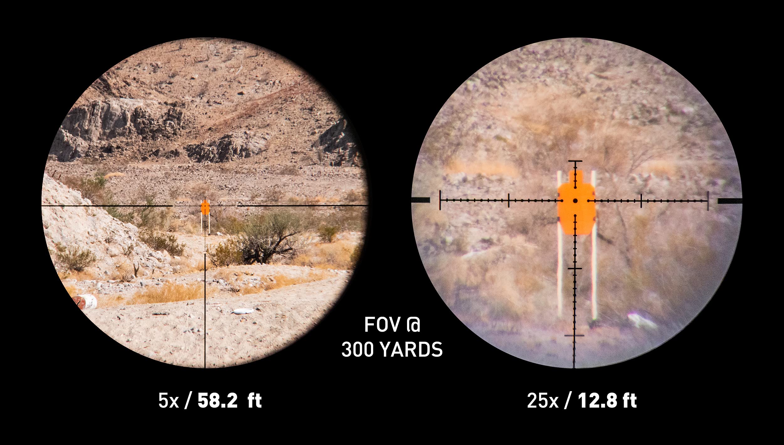 Monstrum G3 5-25x50 First Focal Plane FFP Rifle Scope with Illuminated MOA Reticle and Parallax Adjustment | Black