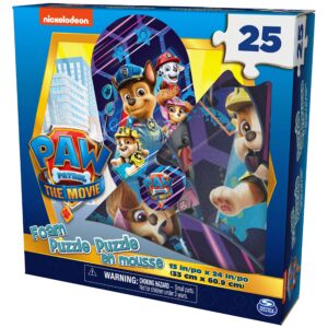 PAW Patrol: The Movie, 25-Piece Jigsaw Oval Foam Squishy Puzzle Chase Skye Marshall Rubble, for Kids Ages 4 and up