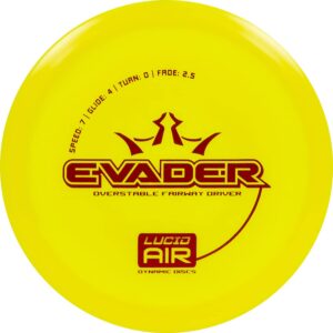 Dynamic Discs Lucid AIR Evader Fairway Driver Golf Disc [Colors May Vary] - 145-159g