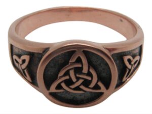 solid copper celtic ring #ctr3811-3/8 of an inch wide. available in sizes 6 thru 9. (8)