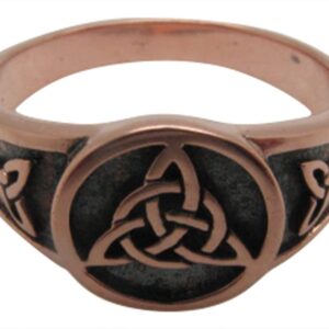 Solid Copper Celtic Ring #CTR3811-3/8 of an inch wide. Available in sizes 6 thru 9. (8)