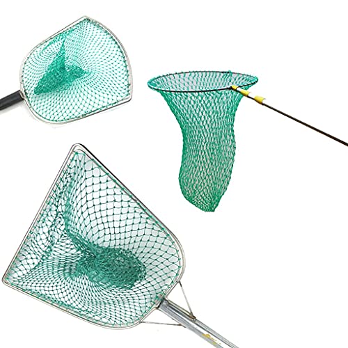 JZTang Fishing Net Diameter 20 inch Replacement Netting Fishing Landing Net Replacement Net for Freshwater Saltwater Fishing Green