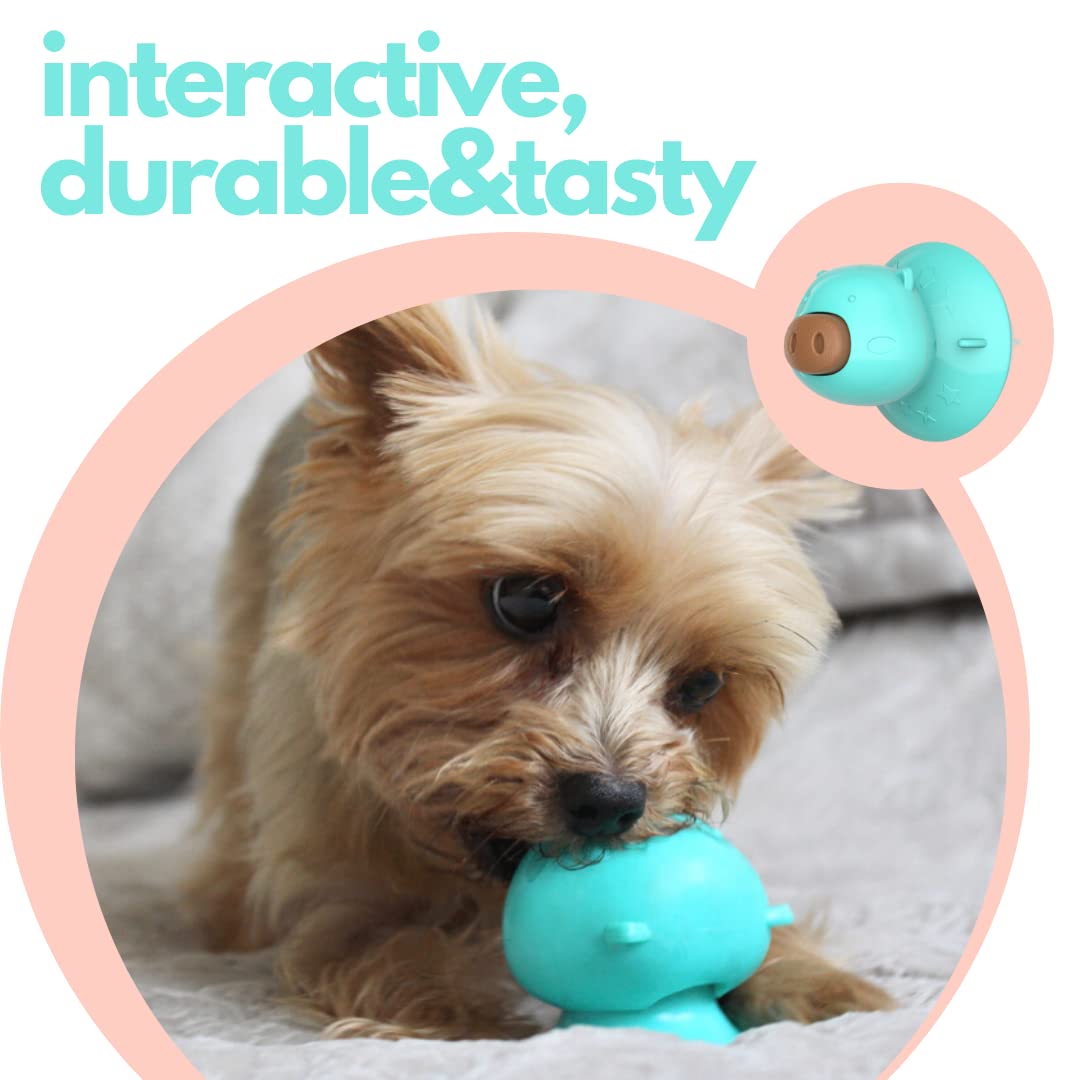 Dog Chew Toy for Mental Stimulation Anxiety Relief Dental Hygiene for Small and Medium Dogs Slow Feeder Non Toxic Durable Includes Biscuit Refills