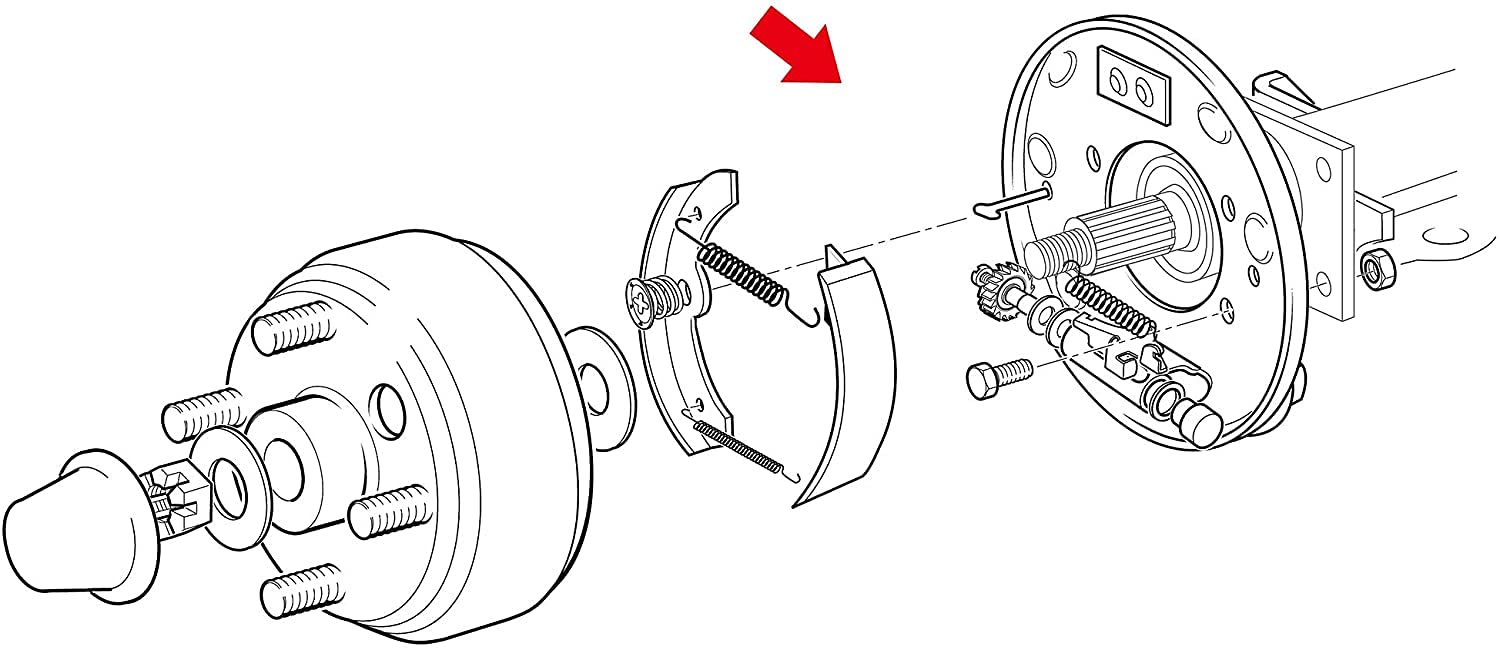 Huskey Parts Company Golf Cart Brake Cluster Assembly for EZGO TXT PDS 1996+ Driver & Passenger Side Replaces OEM Number(s): 612211, 612189