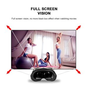 VR Headset, VR 3D Glasses Goggles HD Virtual Reality Headset with Controller Adjustable 3D VR Glasses Virtual Reality Headset HD Blu-ray Eye Protected Support 5~7 Inch for Phone/Android