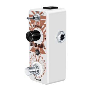 Amuzik Guitar Noise Gate Effect Pedal Noiser Killer Pedals for Electric Guitar Cleaner Noise Gate Suppressor Effect Pedal Full Metal Shell Ture Bypass for 2 Modes Mini Size