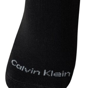 Calvin Klein Women's Athletic Sock - Cushion Quarter Cut Ankle Socks (6 Pack), Size 4-10, Black