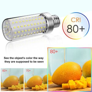 tebio LED E26 Corn Bulb 25W Middle Edison Screw LED Bulbs, 6000K Daylight White, 200W Incandescent Equivalent, Non-dimmable Light Bulb, 3-Pack