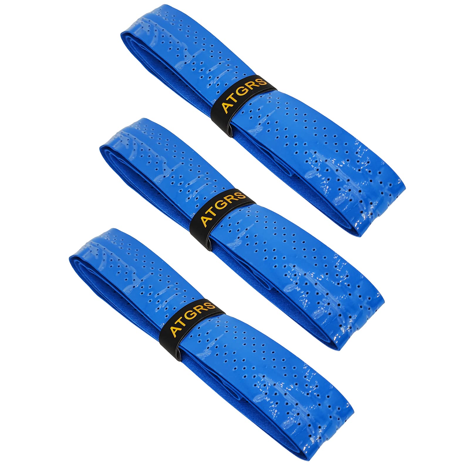 ATGRS Tennis Grip Tacky Tennis Racket Grip Tape Absorbent Anti-Slip Tennis Overgrip for Tennis Badminton Pickleball Racquet Handle Grip with Damping Ridges Overgrips (Blue)