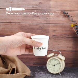 LITOPAK 500 Pack 4 oz Paper Cups, Disposable Coffee Cups, White Espresso Cups, Hot/Cold Beverage Drinking Cups for Party, Picnic, and Travel