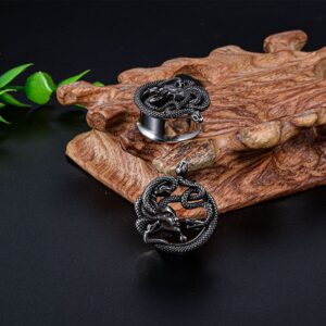 COOEAR 1 Pair Flesh Ear Gauges Piercing Plugs Tunnels Snake Earrings Stretchers Expander Men Women Gift Body Jewelry.