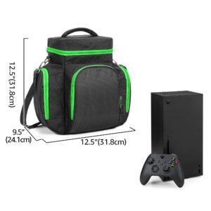 Trunab Console Carrying Case Compatible with Xbox Series X, Travel Bag with Multiple Storage Pockets for Xbox Controllers, Games, Cables, Portable Hard Disk and Other Accessories (Patent Design)