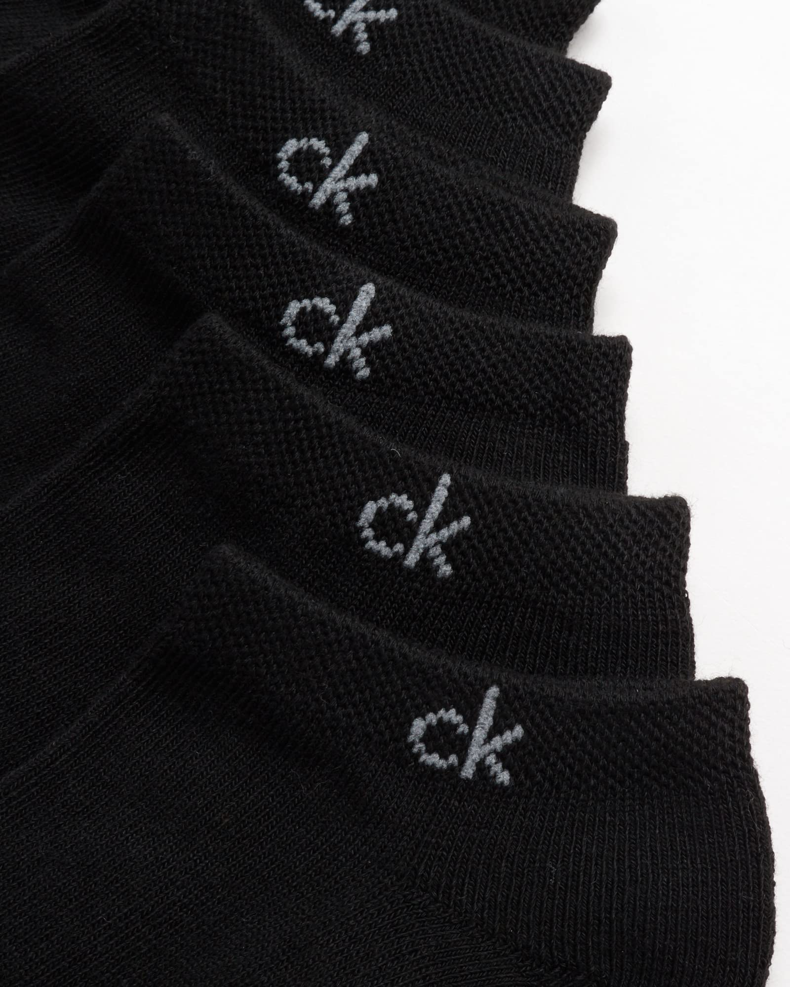 Calvin Klein Women's Athletic Socks - Cushion No Show Socks (6 Pack), Size 4-10, Black