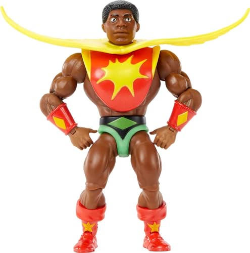 Masters of the Universe Origins Toy, Sun-Man 5.5-in Action Figure Collectible, 16 Movable Joints, Accessories