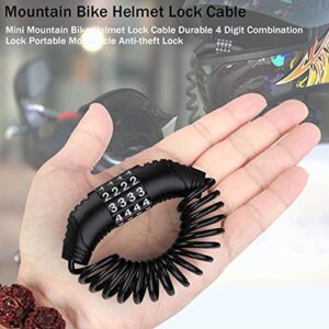 01 Bicycle Security Padlock, Helmet Cable Lock Portable Resettable for Skateboards for Gates for Bicycles