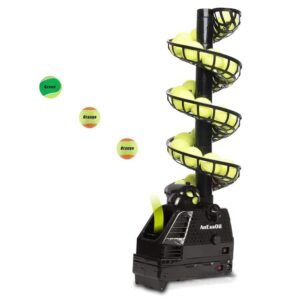 AnEssOil Tennis Ball Machine Tennis Ball Tosser Adjustable&Portable w/Oscillation Ball Launcher Tennis Serving Machine Accurate&Efficient Feed Machine Plug in/Batteries 30 Balls for Adults Children