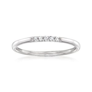 rs pure by ross-simons diamond-accented ring in sterling silver. size 7