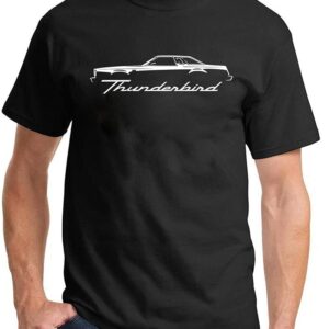 1977 1978 1979 Ford Thunderbird Classic Outline Design Print Tshirt Large Black