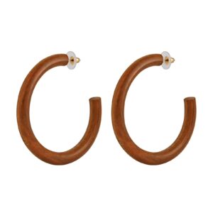 scddboy wooden hoop earrings for women geometric lightweight dangle drop earrings