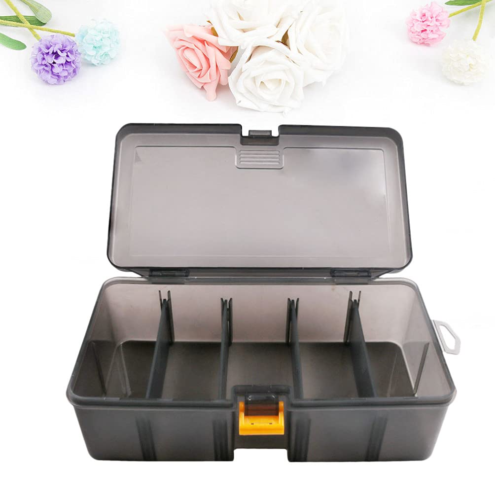 BESPORTBLE 1PC Large Capacity Fishing Lure Box Portable Fishing Tool Box Double- Layer Fishing Bait Box Plastic Fishing Accessories Container Fishing Hook Parts Storage Box for Fishing Use