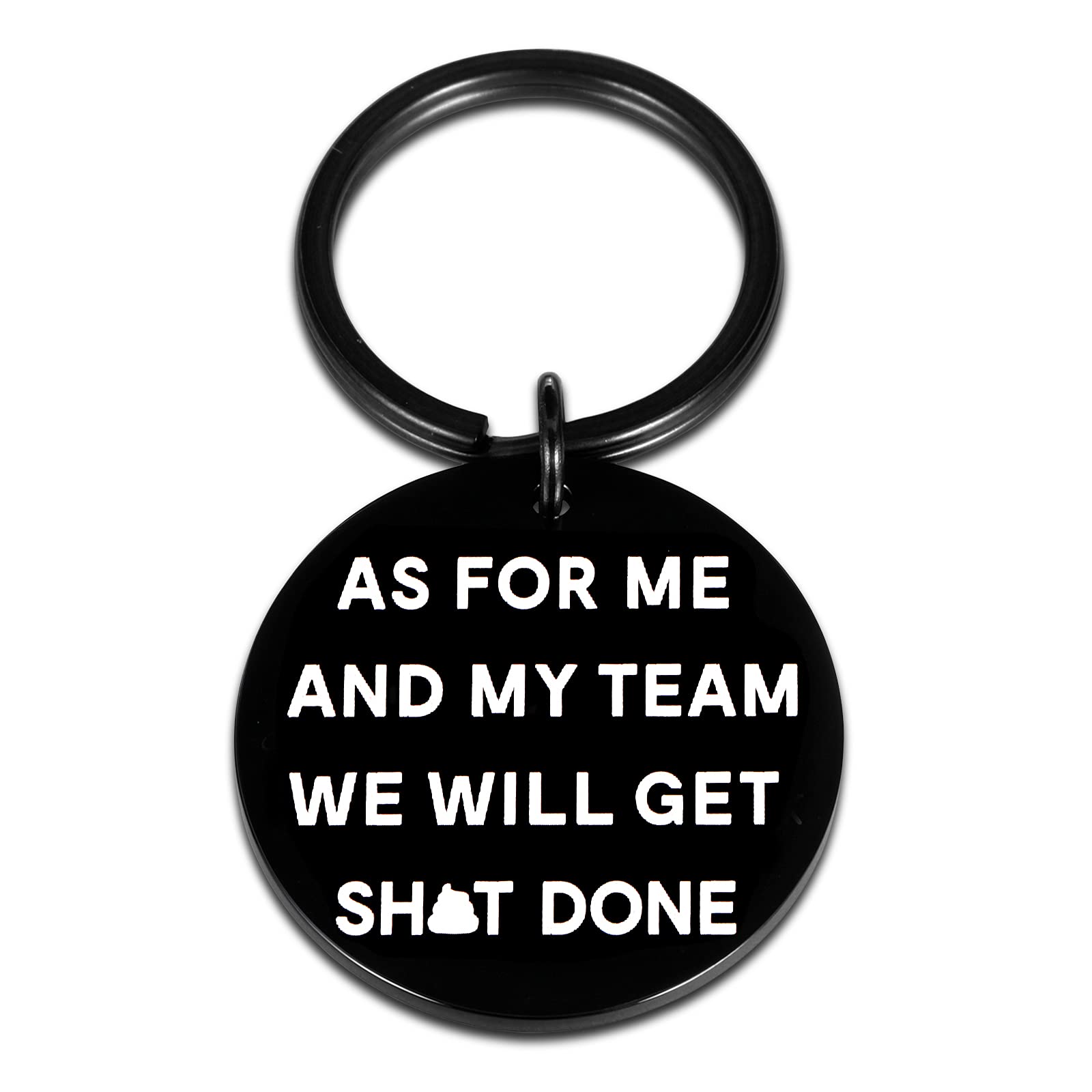 Eulalia Eclogue Keychain for Bosses, Funny Gag Gift, Stainless Steel, Black