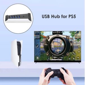 G-Dreamer HS-PS5027 5 in 1 USB HUB for PS5 Console - 4 USB Data Transmission Ports, 1 USB Charging Port, 1 Type-c3.1 Port