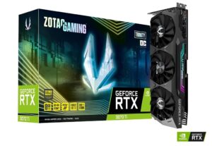 zotac geforce rtx™ 3070 ti trinity oc 8gb gddr6x 256-bit 19 gbps pcie 4.0 gaming graphics card, icestorm 2.0 advanced cooling, spectra 2.0 rgb lighting, zt-a30710j-10p