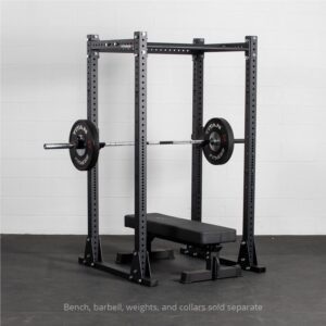 Titan Fitness Flat Foot Power Rack X-3 Series 82-in. H 30-in. D with 4 Weight Plate Holders