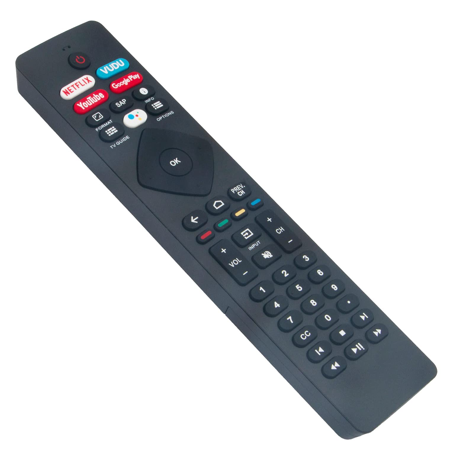 NH800UP URMT47CND0 RF402A-V14 Voice Remote Control Replacement Supports for Philips Android TV 5704 Series 5604 Series 5504 Series with Netflix Vudu YouTube Google Play Button