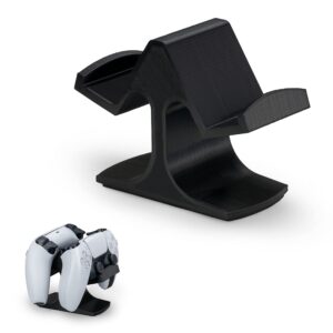 brainwavz dual game controller desktop holder stand - universal design for xbox one, ps5, ps4, pc, steelseries, steam & more, reduce clutter ugds-03 (black)