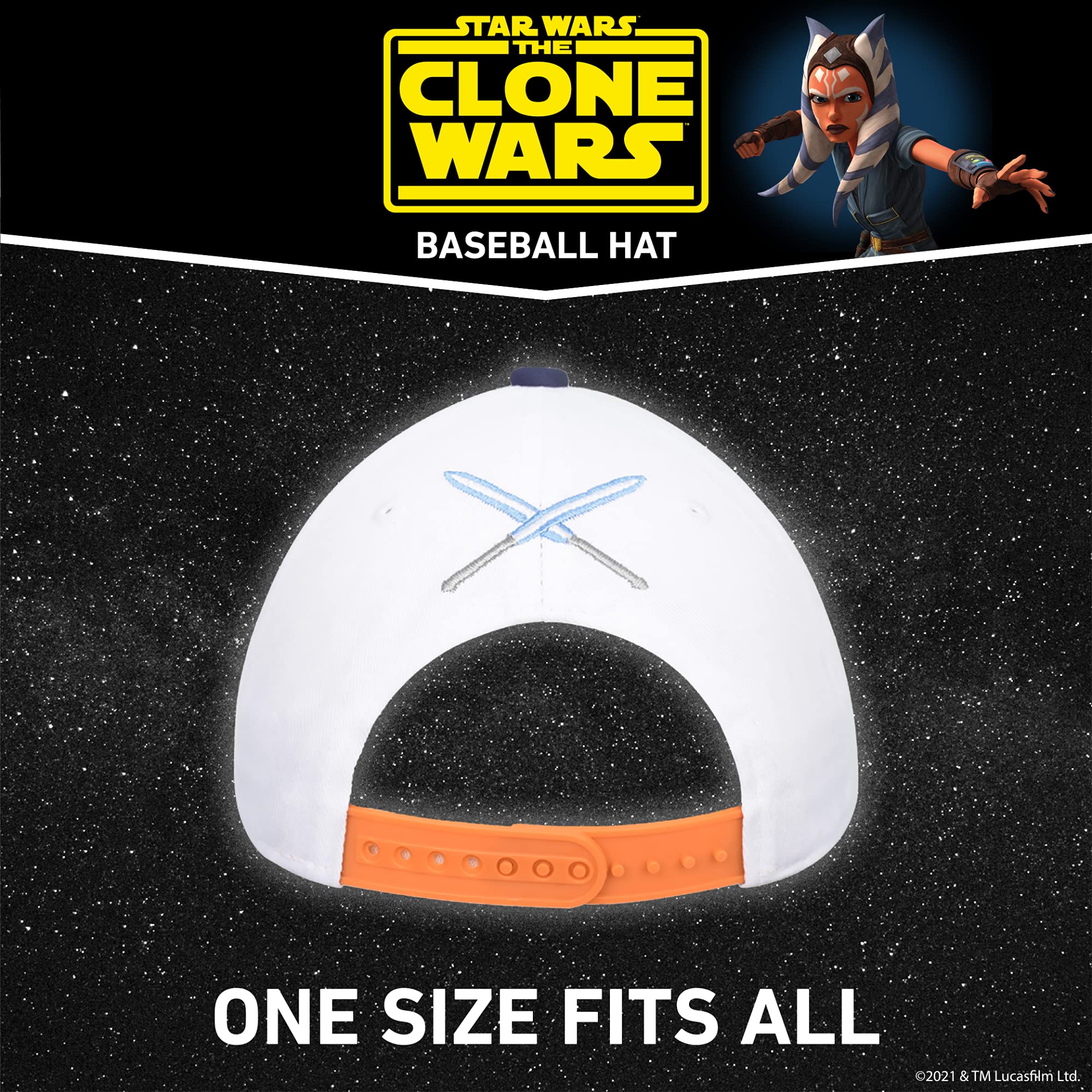 Star Wars The Clone Wars Ahsoka Cosplay Snapback Baseball Hat, Multi, One Size