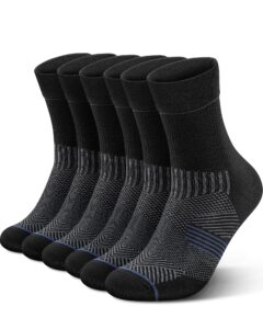 paplus compression running sock for men and women 3 pairs, cushioned athletic crew socks with arch support