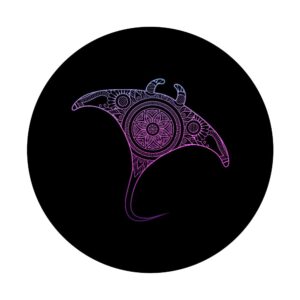 Scuba Diving Freediving Manta Ray Spirit Shark Ocean design PopSockets Swappable PopGrip