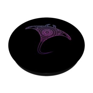 Scuba Diving Freediving Manta Ray Spirit Shark Ocean design PopSockets Swappable PopGrip