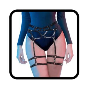 cloace leather waist chain punk adjustable leg harness nightclub sexy leg garter body accessories for women