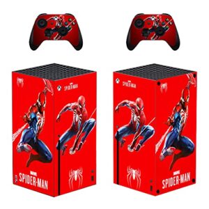 Decal Moments Xbox Series X Console Controllers Skin Decals Stickers Wrap Vinyl for Xbox Series X Console Spider Red