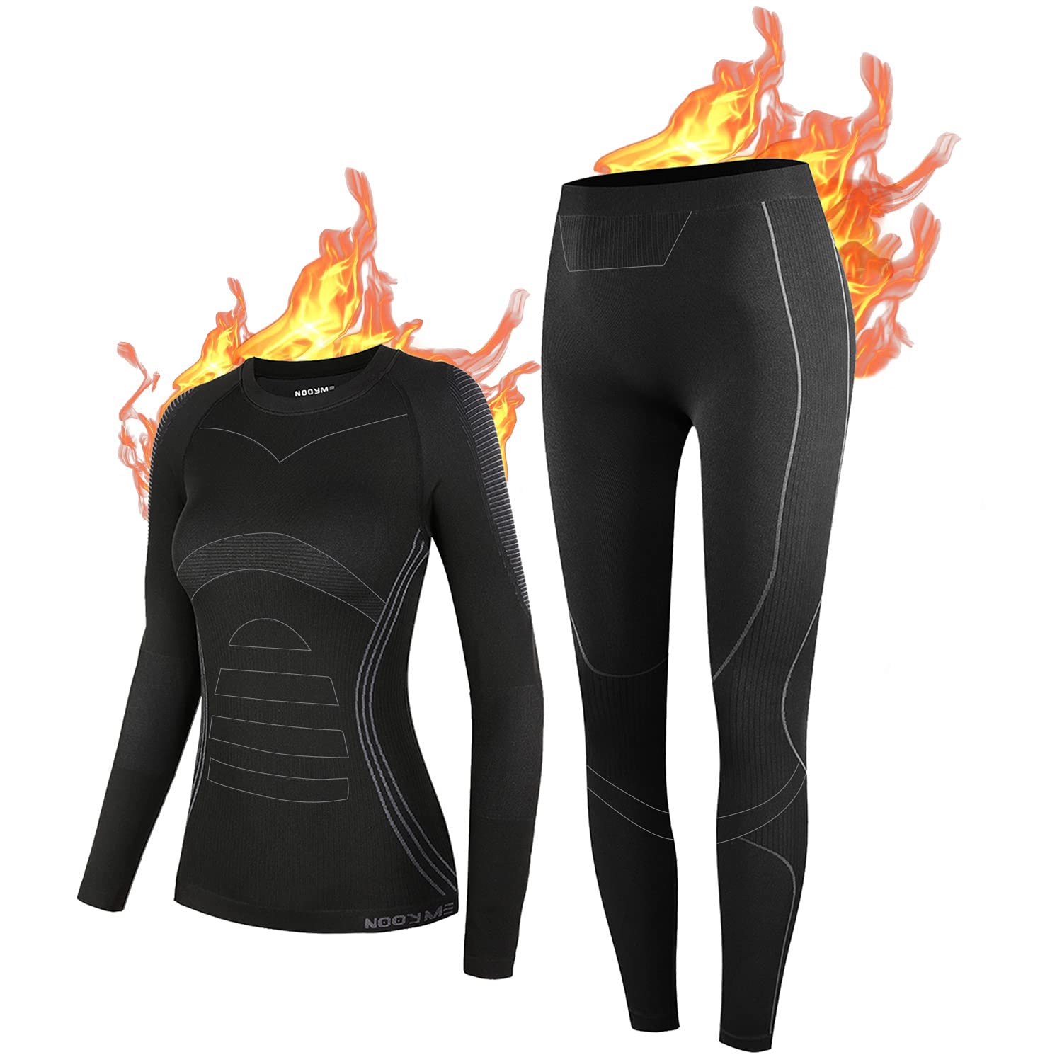 NOOYME Thermal Underwear for Women Base Layer Women Cold Weather,Long Johns for Women