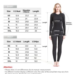 NOOYME Thermal Underwear for Women Base Layer Women Cold Weather,Long Johns for Women