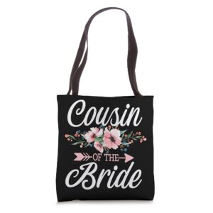 cousin of the bride tote bag