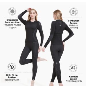 NOOYME Thermal Underwear for Women Base Layer Women Cold Weather,Long Johns for Women