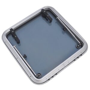 Galamarine 16.7"x16.7" Deck Hatch - Anodized Aluminum Square Hatch/Marine Porthole with Tempered Glass for Boat/Yacht/RV