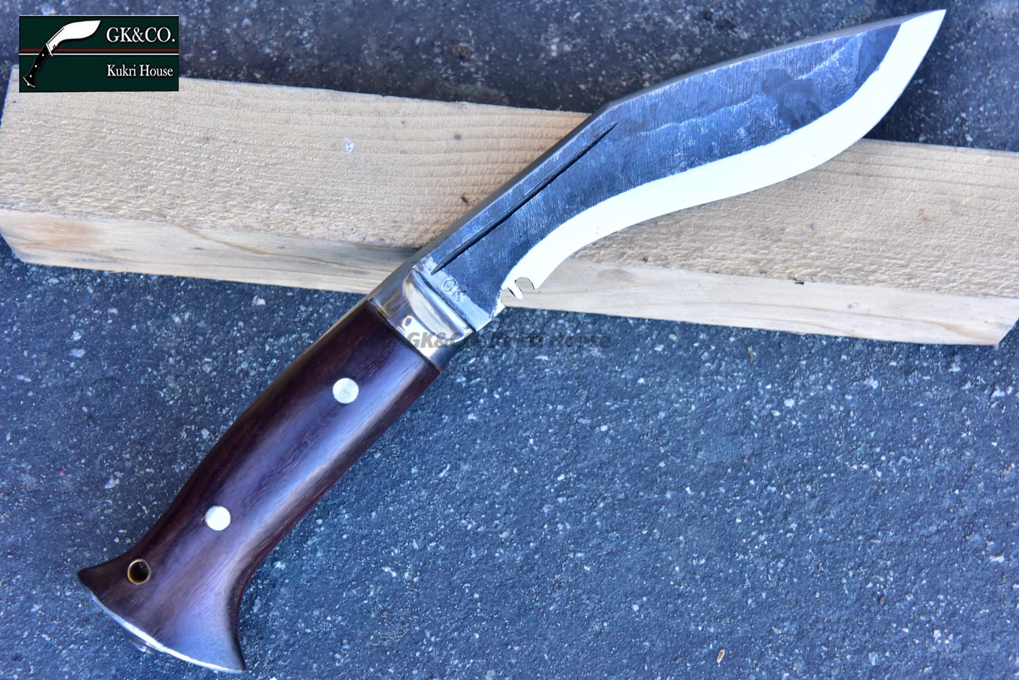 GK&CO. Kukri House Genuine Kukri/Khukuri- 5" Black (Rust Free) Blade Panawal Khukuri- Handmade Factory in Nepal.