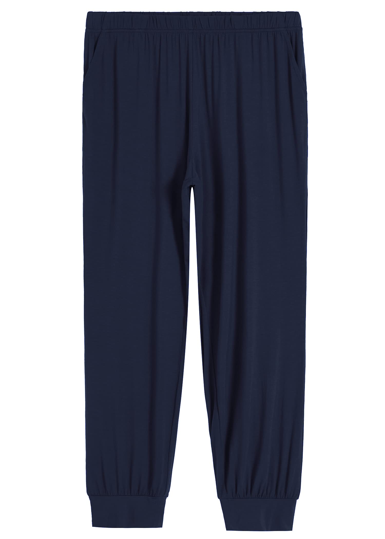 Latuza Women's Viscose Long Sleeves Top Jogger Pants Pajamas Set L Navy