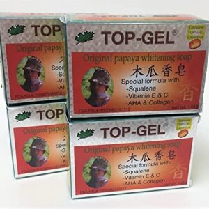 Top+Gel Original Papaya Soap 4-pack Special Formula Philippine Beauty Product