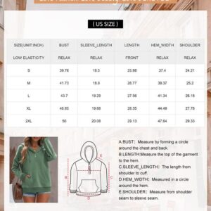 Dokotoo Womens Sweatshirt Ladies Fall Tops Drawstring Hoodies Sweatshirts for Women Long Sleeve Hooded Pullover with Pockets Button Collar Fleece Casual Basic Simple Winter Shirts Tops Blue XL